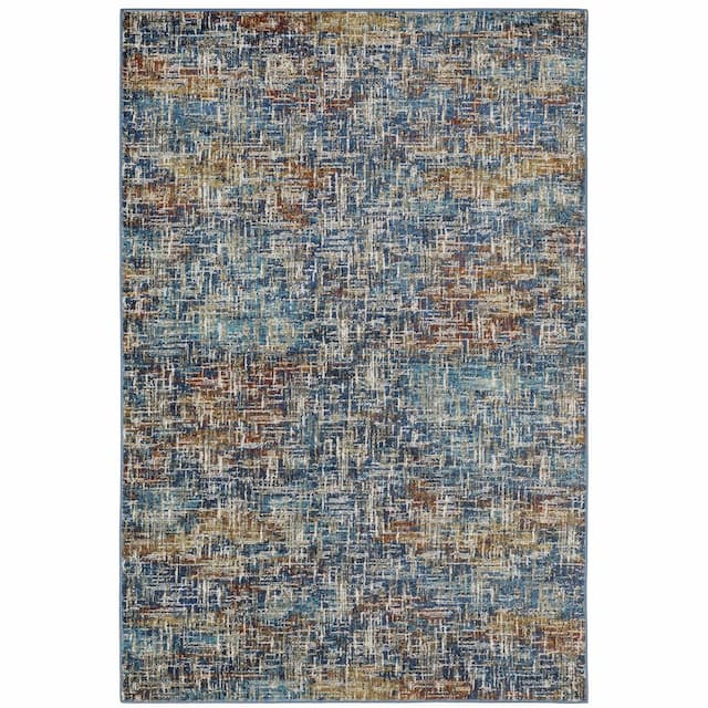 Venice 5573X Blue/ Multi Indoor Area Rug - 3'10" x 5'5"