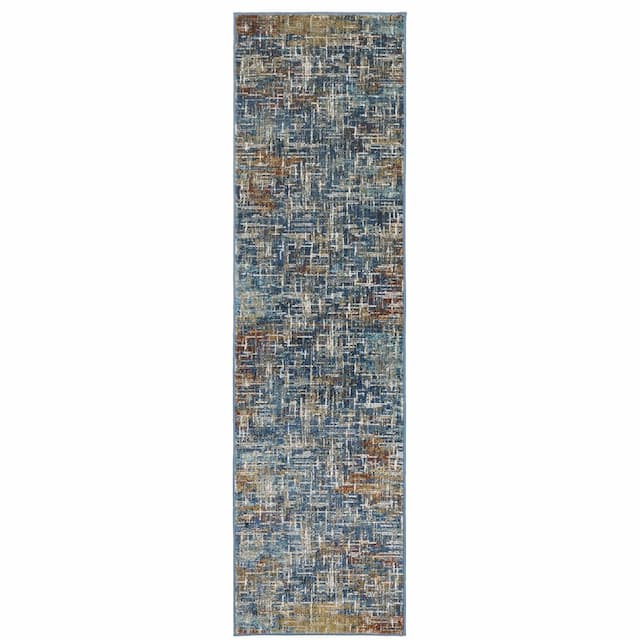 Venice 5573X Blue/ Multi Indoor Area Rug - 2'3" x 7'6"