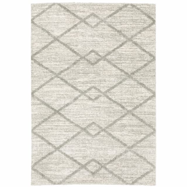 Verona 143W6 Ivory/ Grey Indoor Area Rug - 2' x 3'