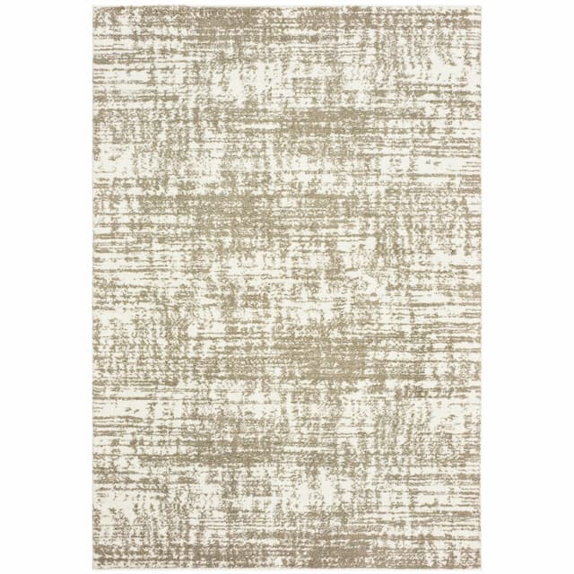 Verona 1803J Ivory/ Taupe Indoor Area Rug - 3'10" x 5'5"