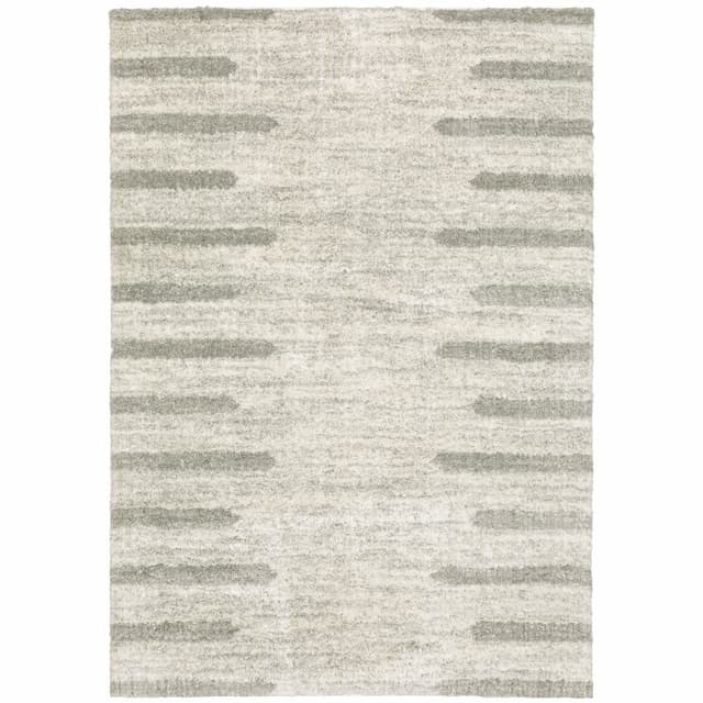 Verona 5605H Ivory/ Grey Indoor Area Rug - 2' x 3'