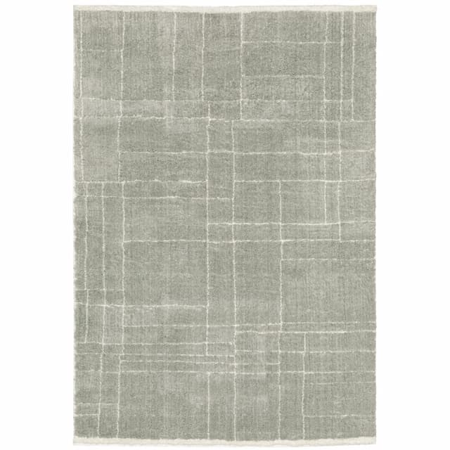 Verona 752G6 Grey/ Ivory Indoor Area Rug - 2' x 3'