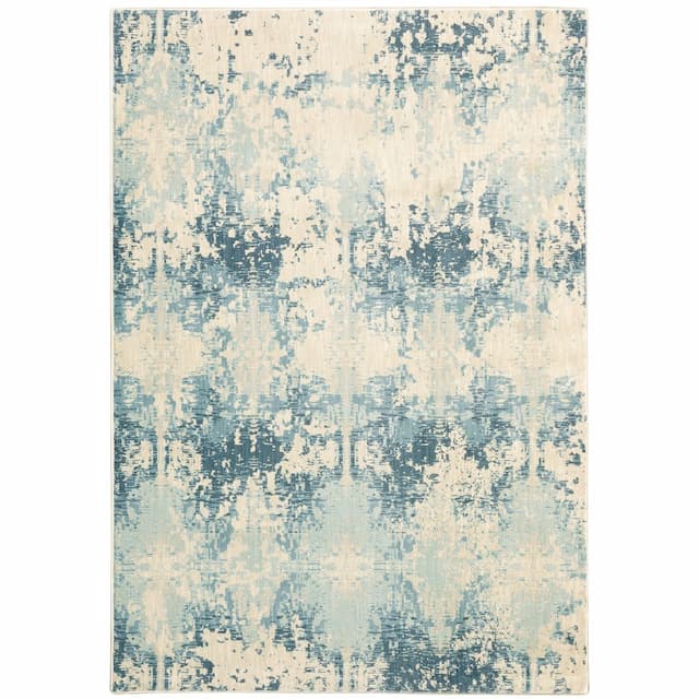 Xanadu 8020H Ivory/ Blue Indoor Area Rug - 3'10" x 5'5"