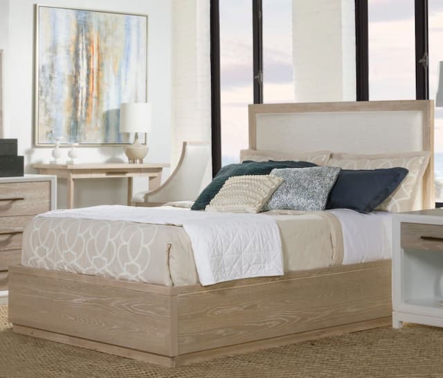 Boca Grande King Panel Upholstered Platform Bed