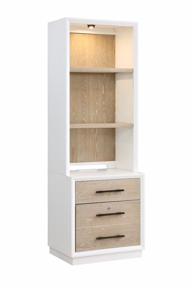 Boca Grande Drawer File Cabinet with Hutch