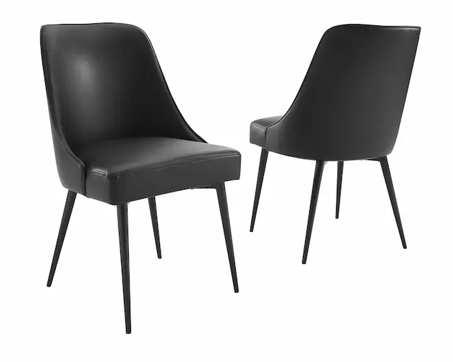 Colfax Side Chair Black Vinyl - Set Of 2