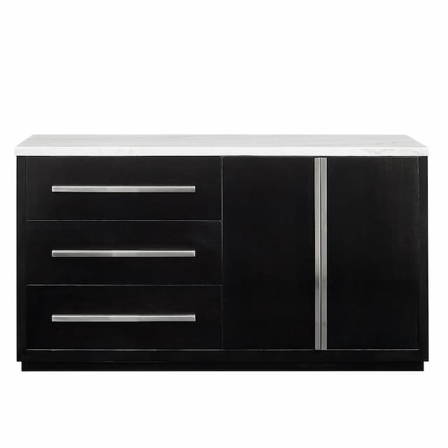 Camila White Marble Credenza