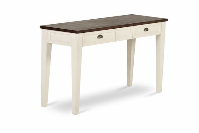 Cayla Sofa Table Dark Oak/White