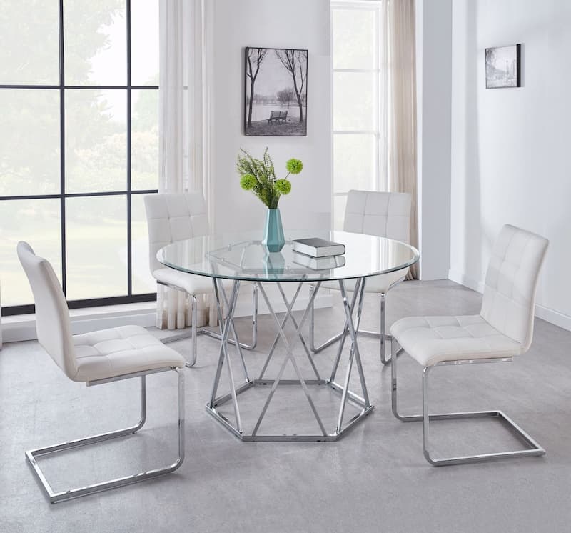 Escondido 5pc Dining Set - White