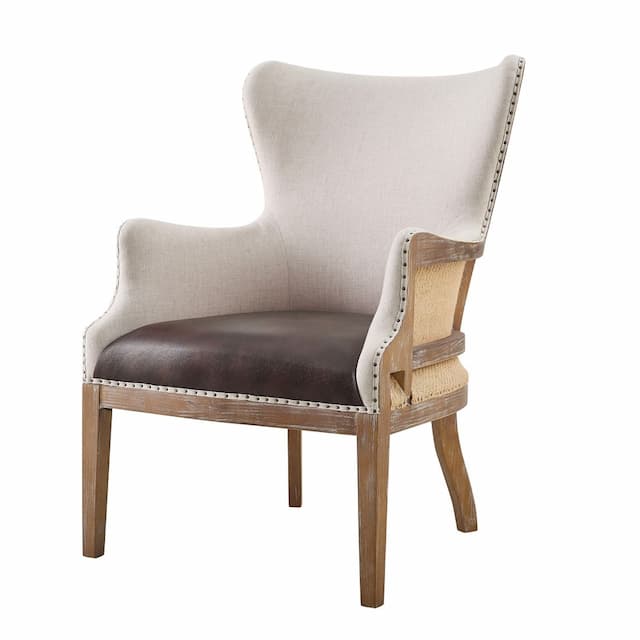 George Two Tone Wingback Accent Chair