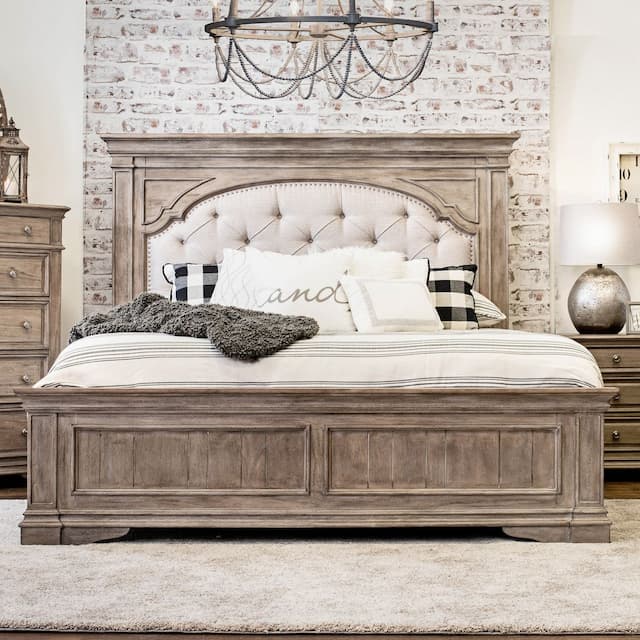 Highland Park King Bed - Driftwood