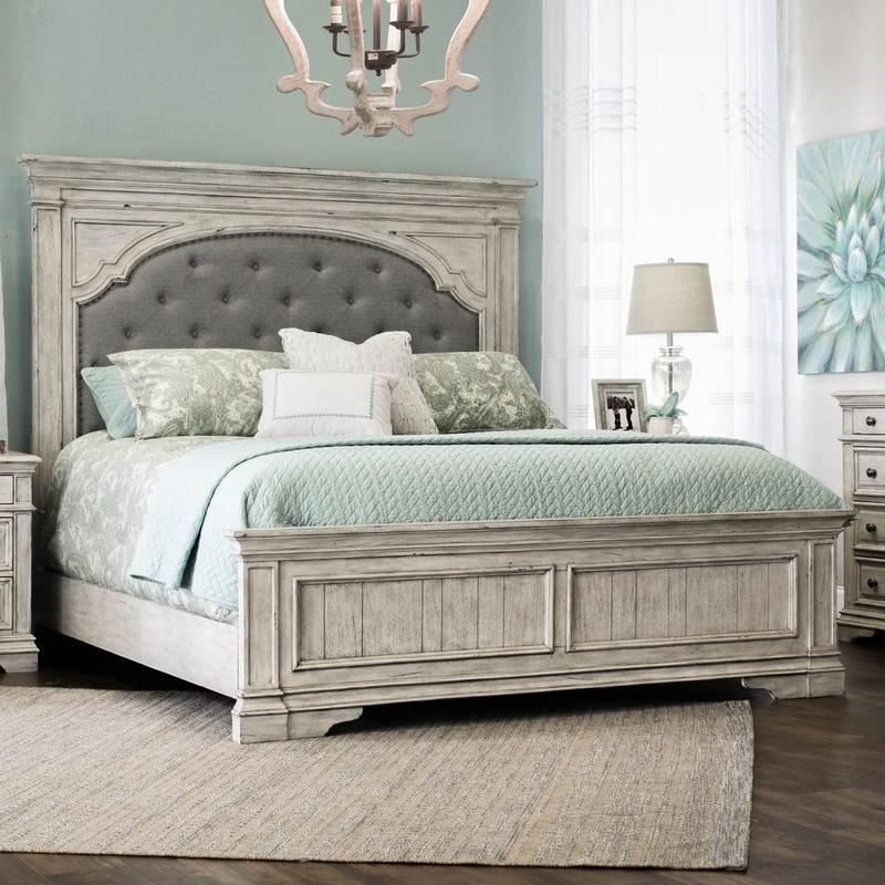 Highland Park King Bed - Rustic Ivory