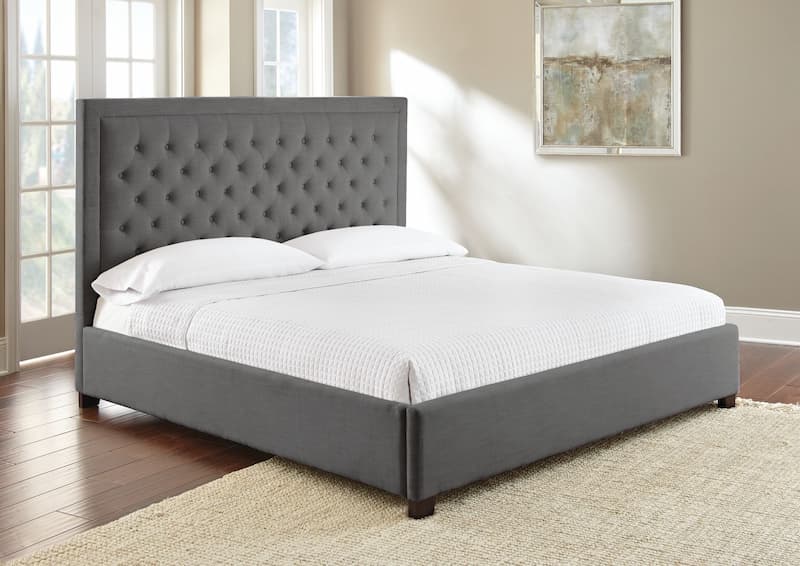 Isadora King Bed Gray