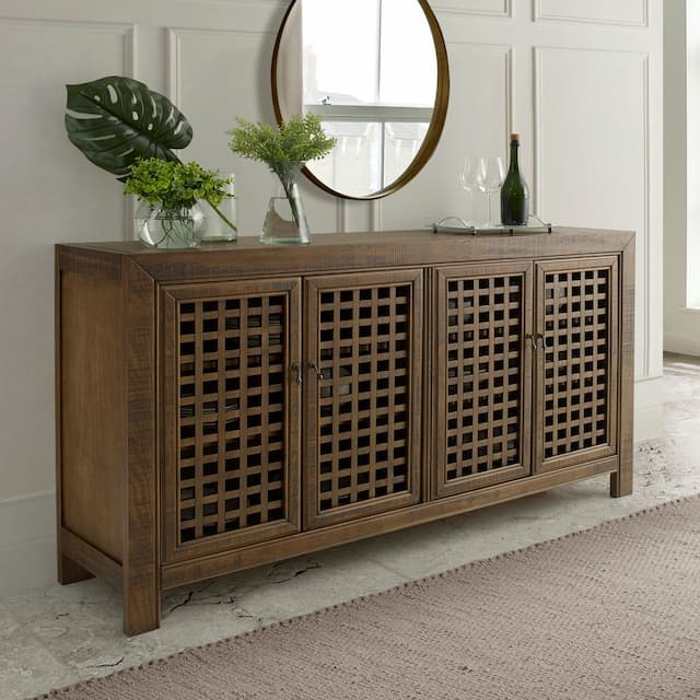 Rio 4 Door Accent Cabinet Mocha