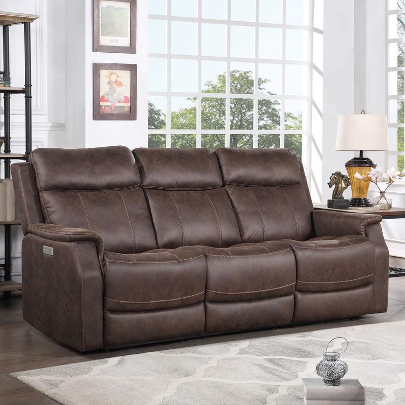 Valencia Dual Power Reclining Sofa - Walnut
