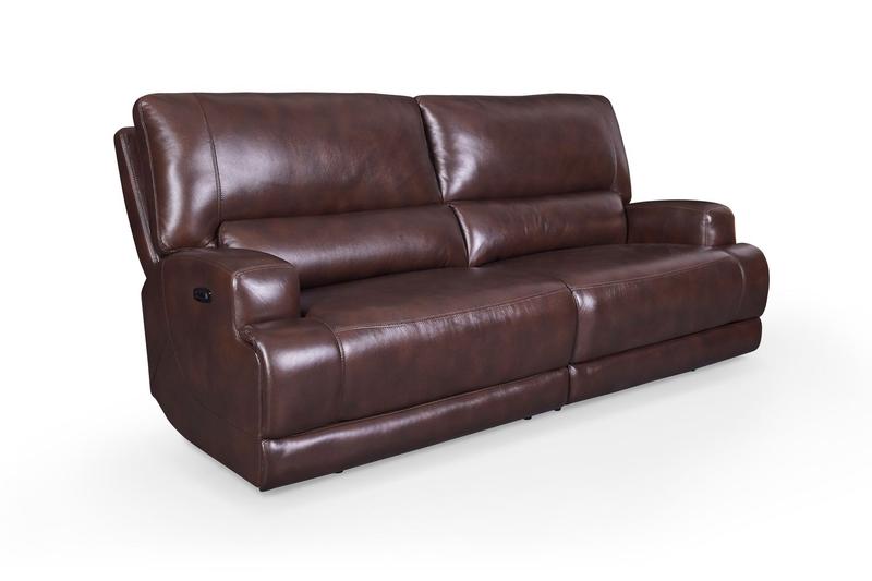 Tahoe Dual Power Zero Gravity Leather Sofa, Coffee