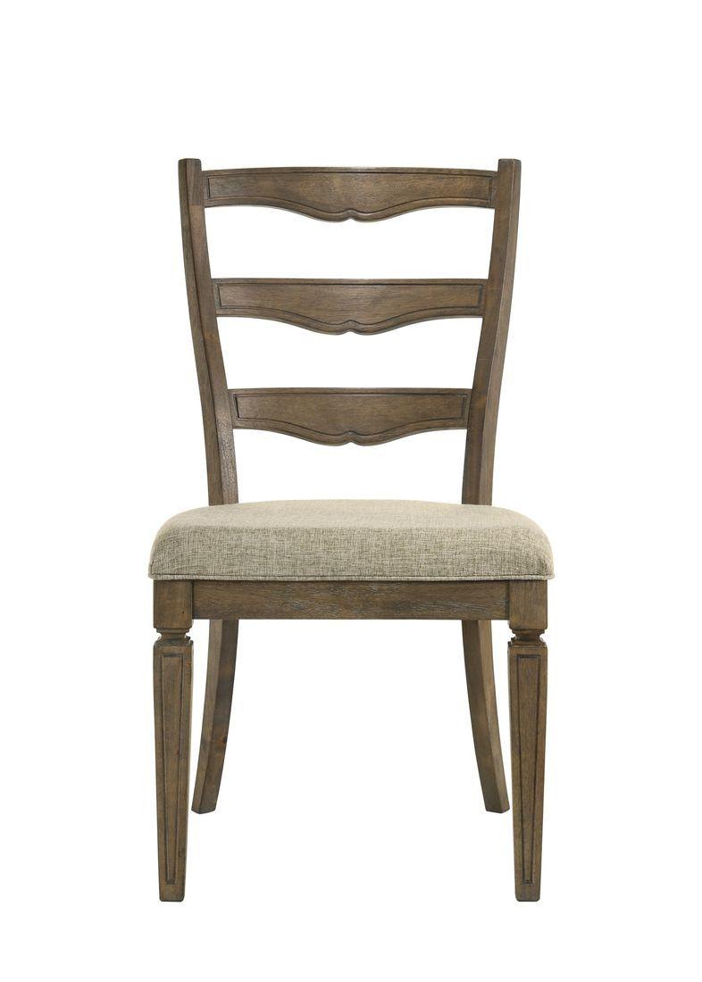 Parfield Fabric & Weathered Oak Finish Side Chair (Set-2)