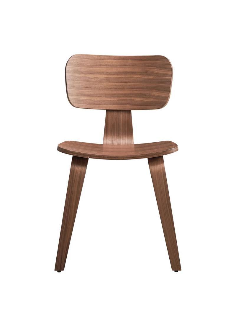 Casson Walnut Finish Side Chair (Set-2)