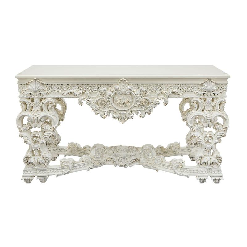 Adara Antique White Finish Sofa Table