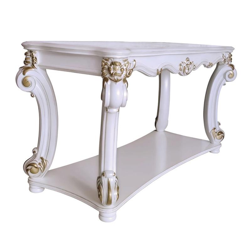 Vendome Antique Pearl Finish Sofa Table