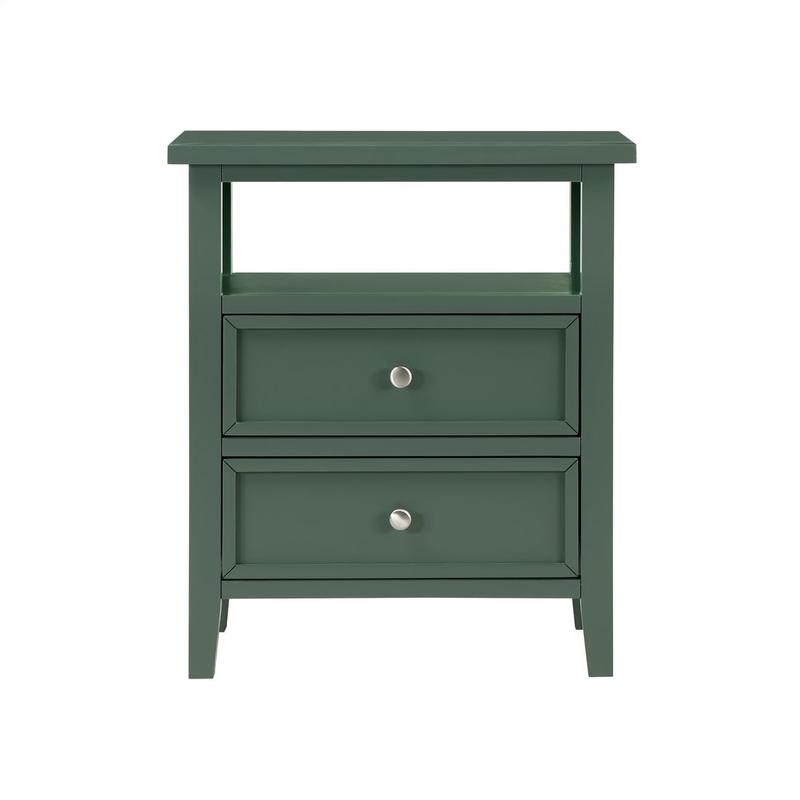 Walker Vintage Green 2 Drawer Nightstand