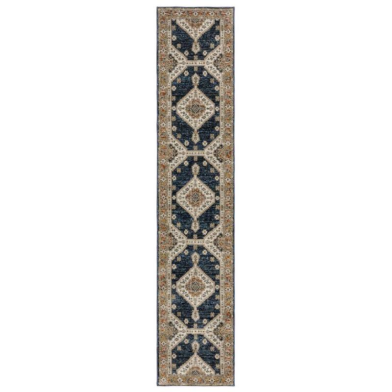 Andorra 2281E Blue/ Orange Indoor Area Rug