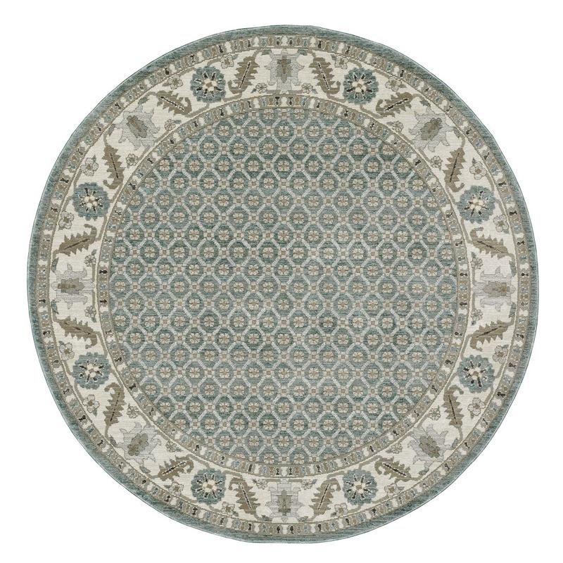 Andorra 2429A Blue/ Ivory Indoor Rug Area Rug