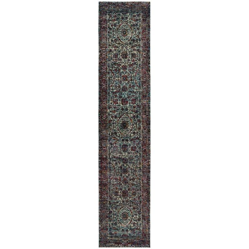 Andorra 6846B Blue/ Purple Indoor Area Rug