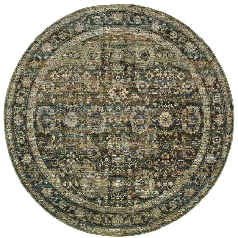 Andorra 7125C Green/ Brown Indoor Area Rug