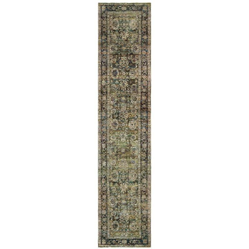 Andorra 7125C Green/ Brown Indoor Area Rug