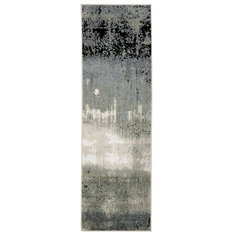 Caravan 5571H Blue/ Green Indoor Area Rug - 2'3" x 7'6"