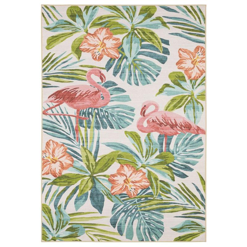 Fiji FIJ08 Beige/ Multi Machine Washable Indoor/Outdoor Area Rug - 3'6" x 5'6"