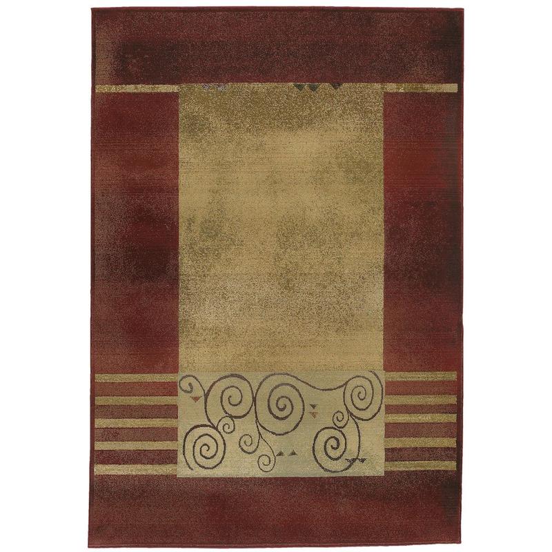 Generations 213R1 Red/ Beige Indoor Area Rug - 2'3" x 4'5"
