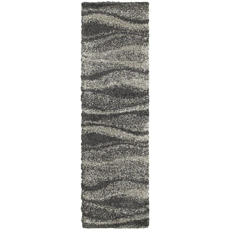 Henderson 5992E Grey/ Charcoal Indoor Area Rug - 2'3" x 7'6"