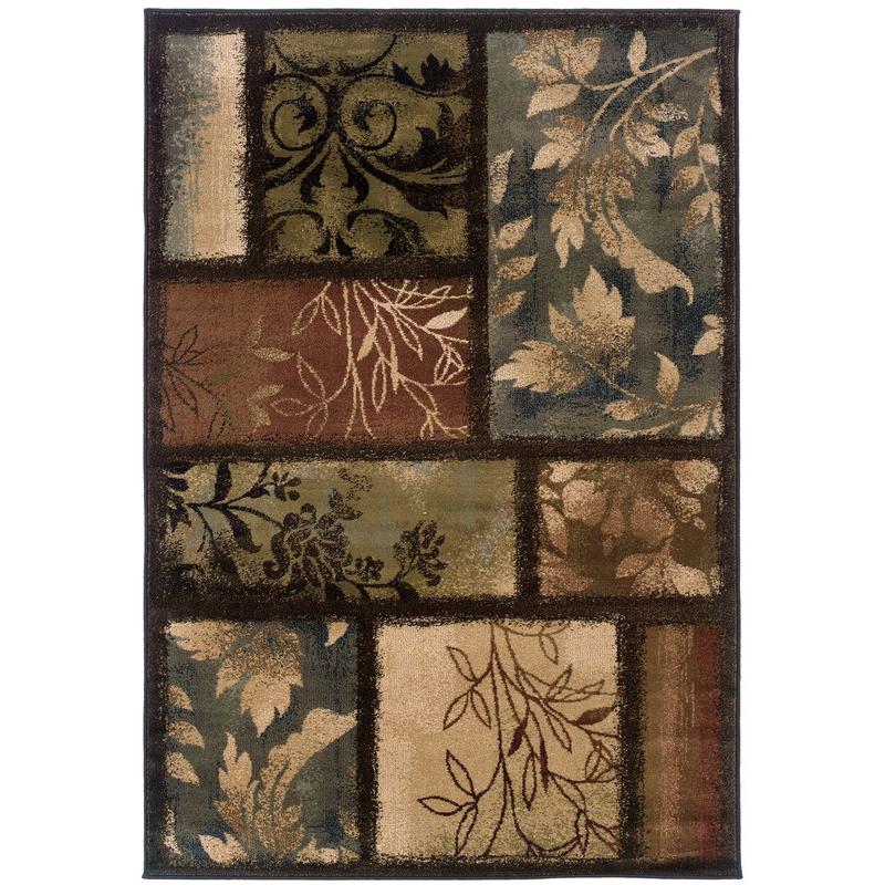 Hudson 1699G Brown/ Blue Indoor Area Rug - 6'7" x 9'6"
