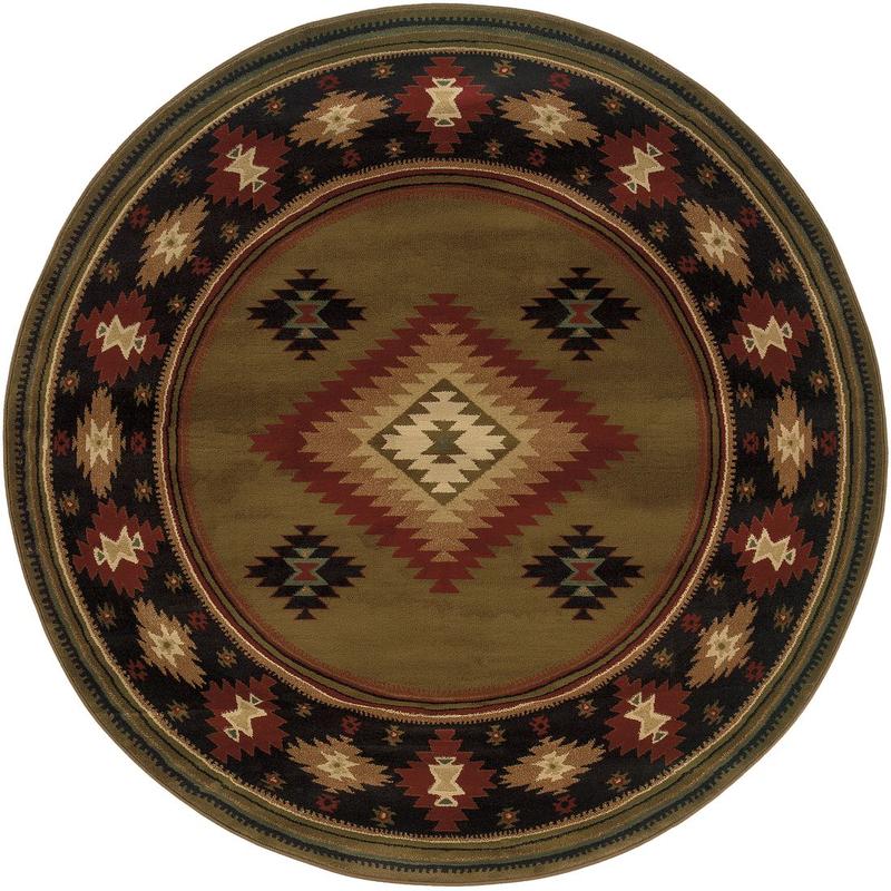 Hudson 087J1 Green/ Red Indoor Area Rug