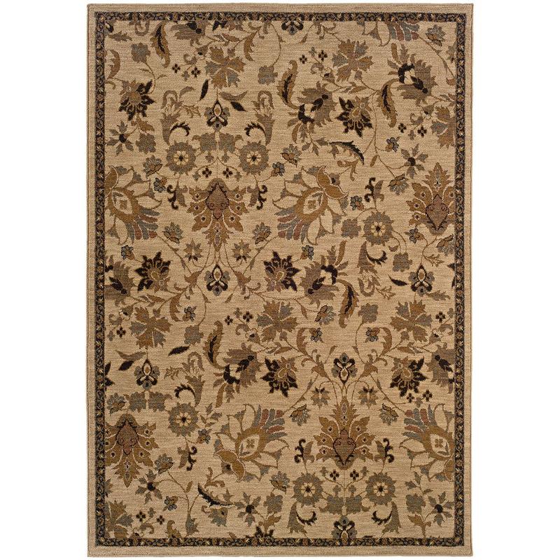 Infinity 1115B Beige/ Tan Indoor Area Rug - 9'10" x 12'9"