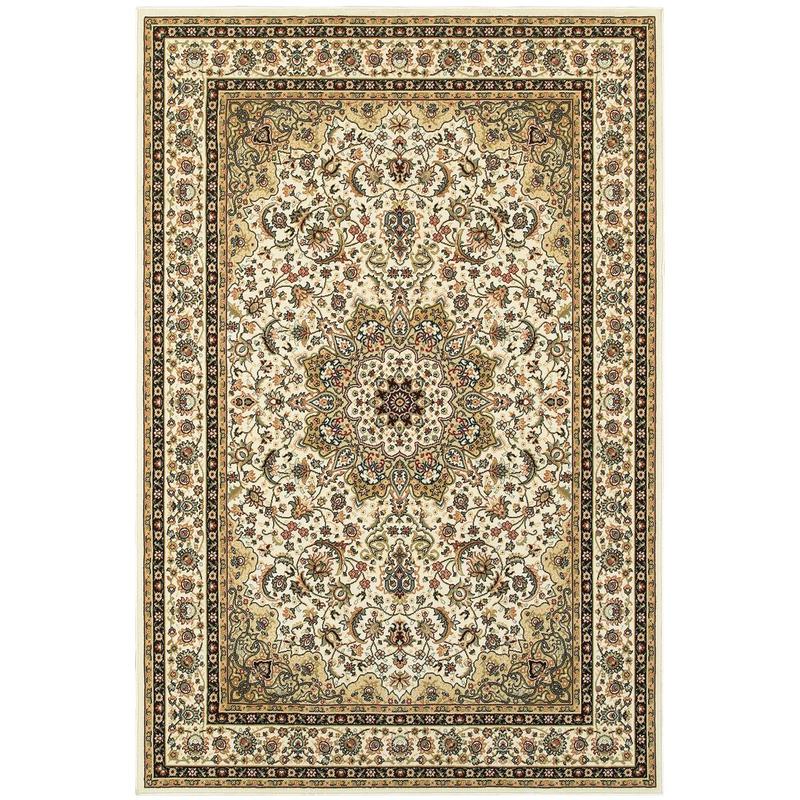 Kashan 119W1 Ivory/ Beige Indoor Area Rug - 1'10" x 3'