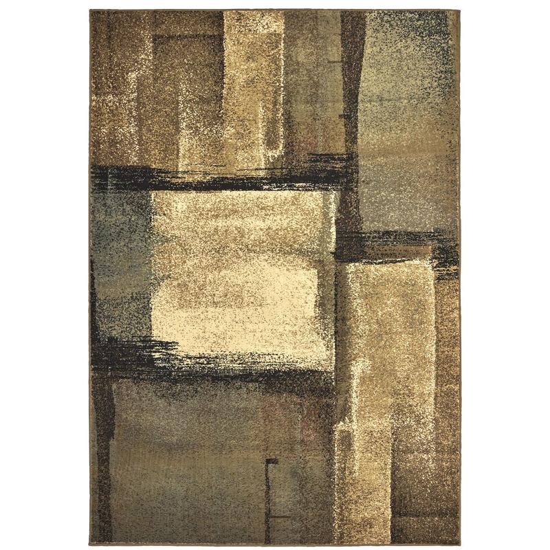 Laurel 6241A Brown/ Blue Indoor Area Rug - 3'3" x 5'
