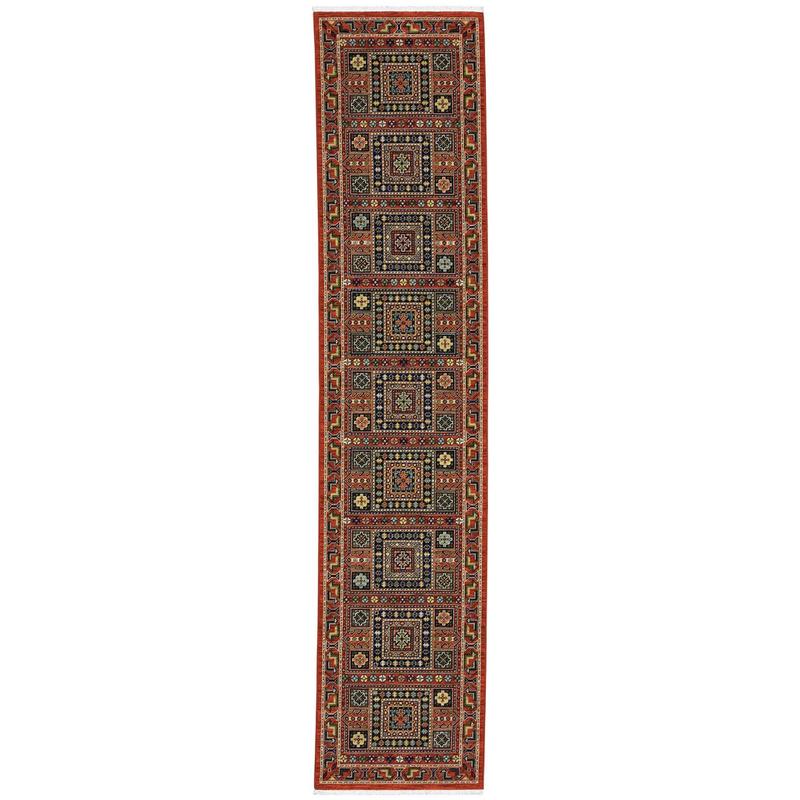 Lilihan 002C6 Red/ Multi Indoor Area Rug