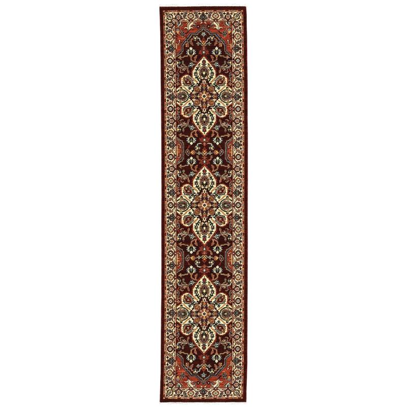 Lilihan 5502C Red/ Ivory Indoor Area Rug