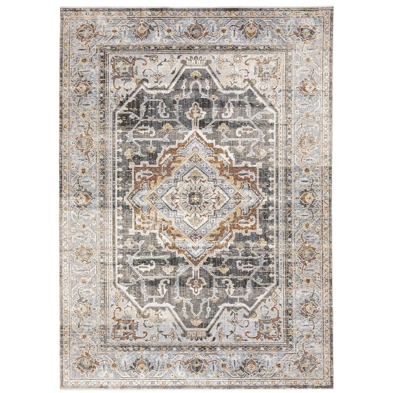 Maharaja 1803X Grey/ Blue Indoor Area Rug