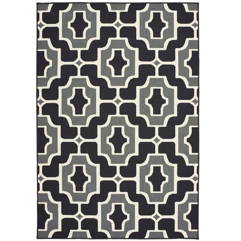 Marina 1491Z Black/ Grey Indoor/Outdoor Area Rug