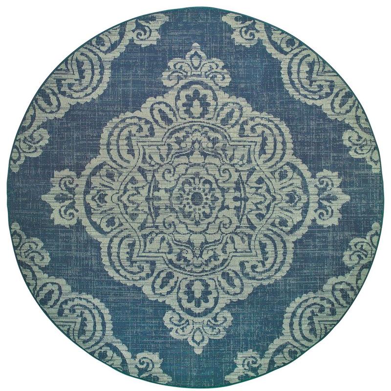Marina 5929B Navy/ Grey Indoor/Outdoor Area Rug