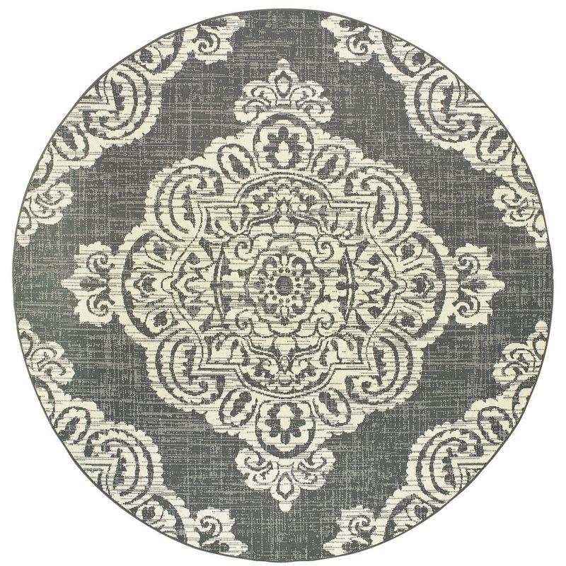 Marina 5929E Grey/ Ivory Indoor/Outdoor Area Rug