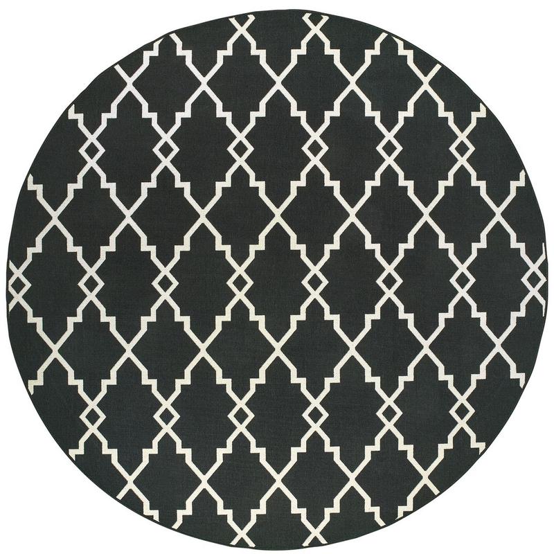 Marina 7763K Black/ Ivory Indoor/Outdoor Area Rug