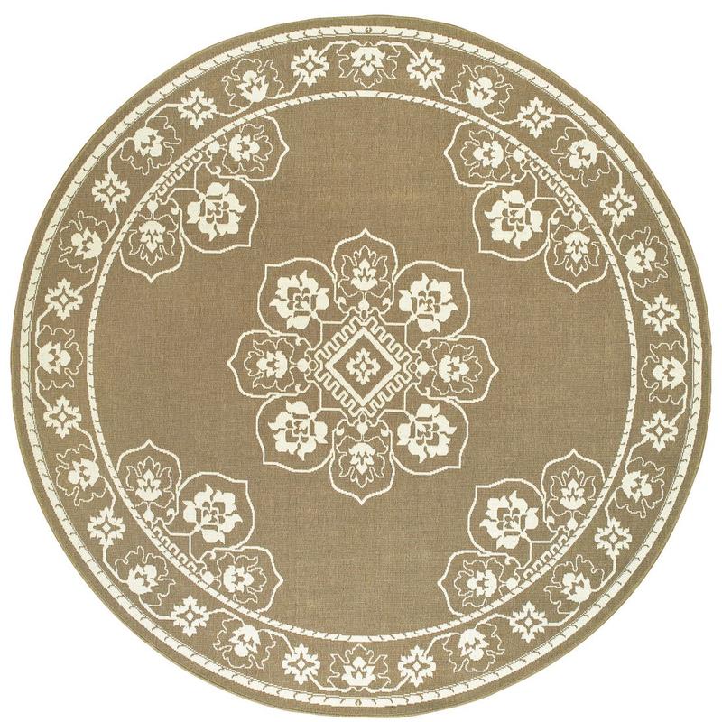 Marina 7764J Tan/ Ivory Indoor/Outdoor Area Rug