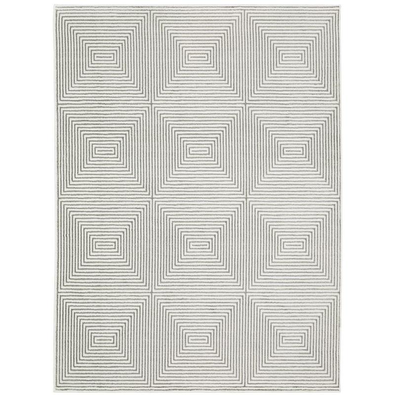 Montecito 8111W Grey/ White Indoor Area Rug