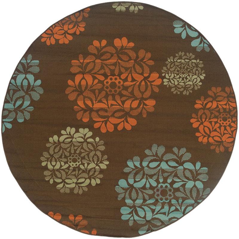 Montego 2635N Brown/ Blue Indoor/Outdoor Area Rug