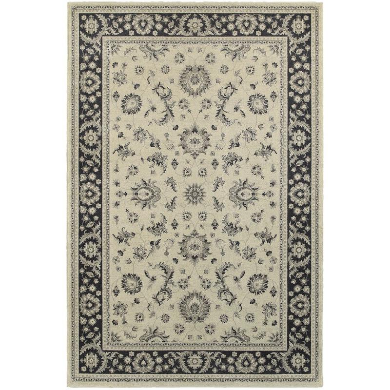 Richmond 117W3 Ivory/ Navy Indoor Area Rug - 12' x 15'